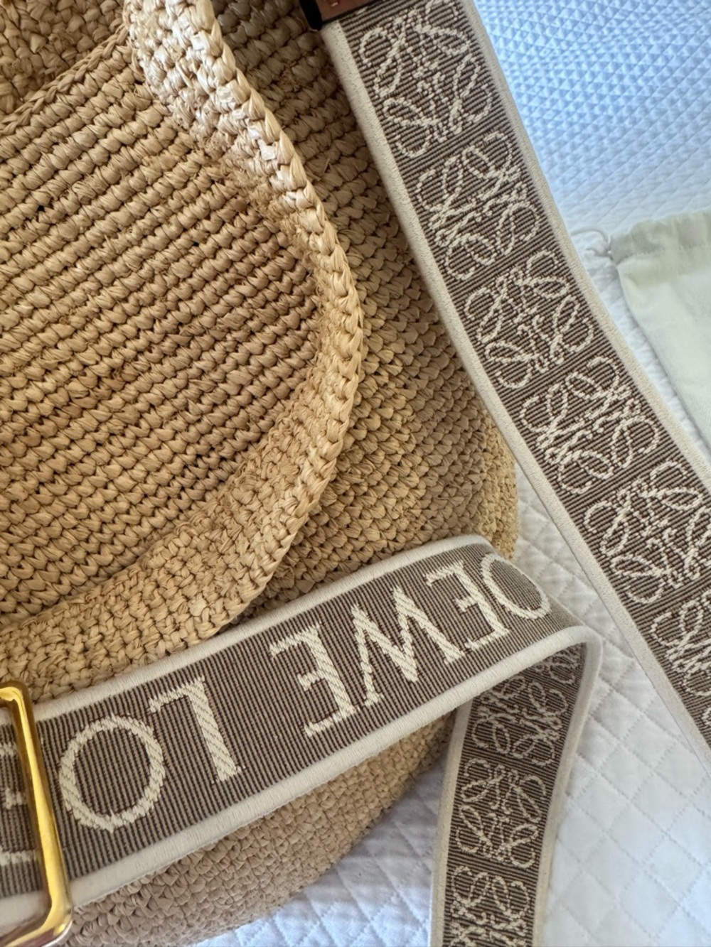 Loewe Raffia Slit Bucket Tote - Picture 7 of 11